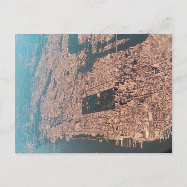 Postal ciudad de nueva york desde arriba (Anverso)