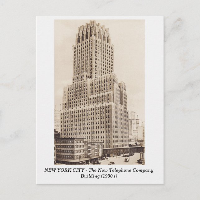 Postal Ciudad de Nueva York, edificio del teléfono nuevo  (Anverso)