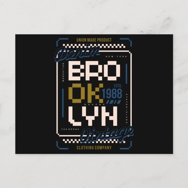 Postal Ciudad de Nueva York en Brooklyn (Anverso)