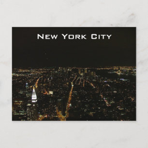 Postal Ciudad de Nueva York por noche