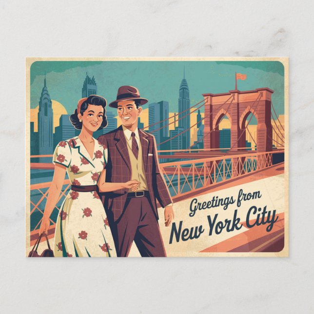 Postal Ciudad de Nueva York | Saludo desde (Anverso)