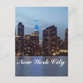 POSTAL CIUDAD DE NUEVA YORK SKYLINE EN DUSK POSTCARD