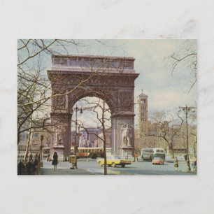 Postal Ciudad de Nueva York, Washington Square, Vintage d