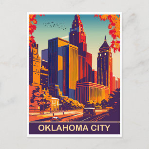 Postal Ciudad de Oklahoma en otoño, viajes