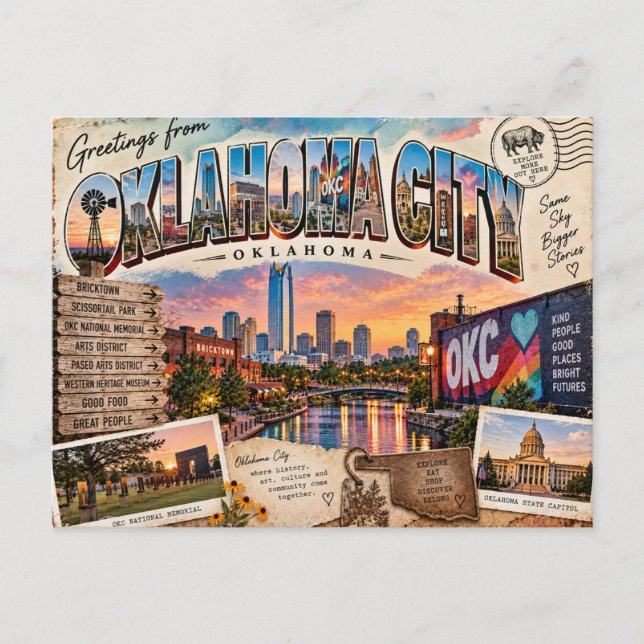 Postal Ciudad de Oklahoma, OK  (Anverso)