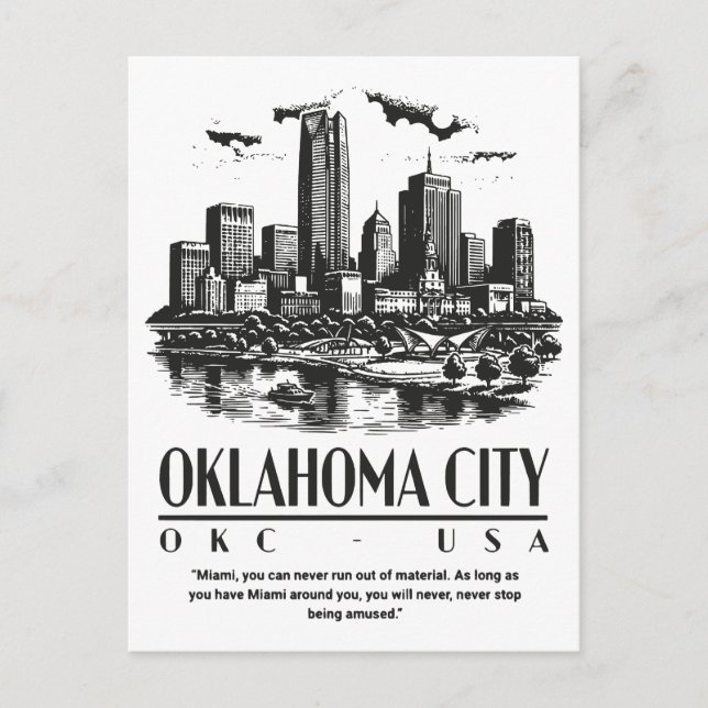 Postal Ciudad de Oklahoma OKC EE. UU. (Anverso)