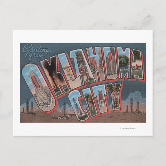Postal Ciudad de Oklahoma, Oklahoma (Campos petrolíferos) (Anverso)