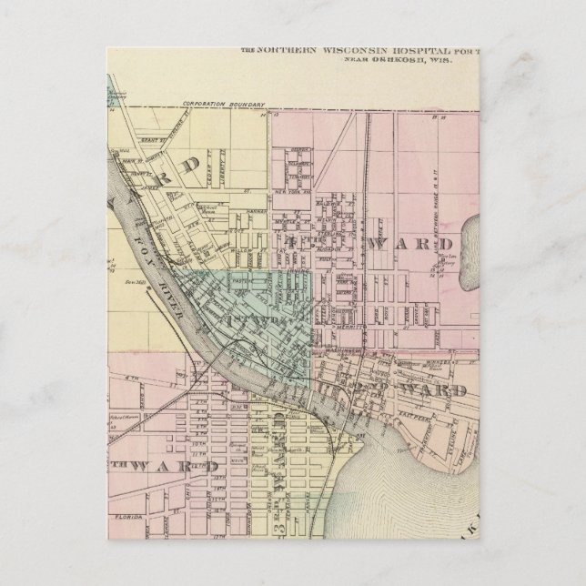Postal Ciudad de Oshkosh, sede del condado de Winnebago C (Anverso)