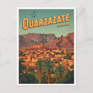 Postal Ciudad de Ouarzazate kasbah desierto del Sahara Ma