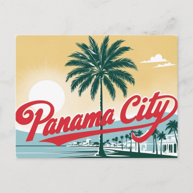Postal Ciudad de Panamá, Florida, Estados Unidos (Anverso)