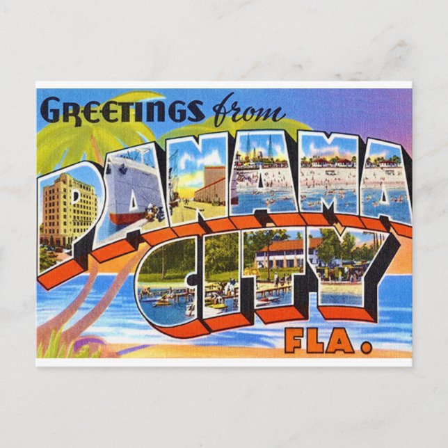 Postal Ciudad de Panamá Retro Florida (Anverso)