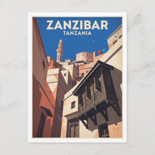 Postal Ciudad de Piedra, Zanzíbar Tanzania Recuerdo de Vi