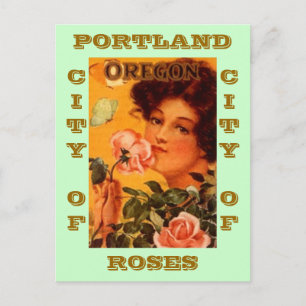 POSTAL CIUDAD DE PORTLAND OREGON DEL ANUNCIO DEL VINTAGE