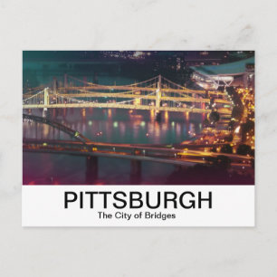 Postal Ciudad de Puentes, río Allegheny