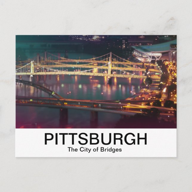 Postal Ciudad de Puentes, río Allegheny (Anverso)