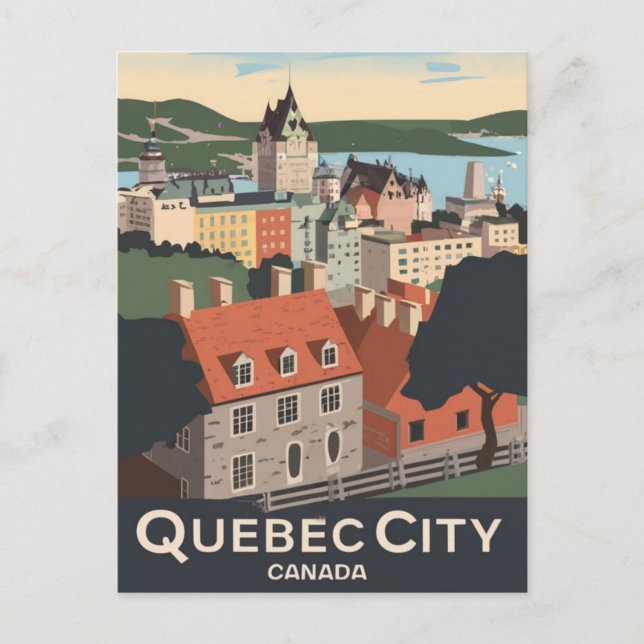 Postal Ciudad de Quebec Canadá (Anverso)