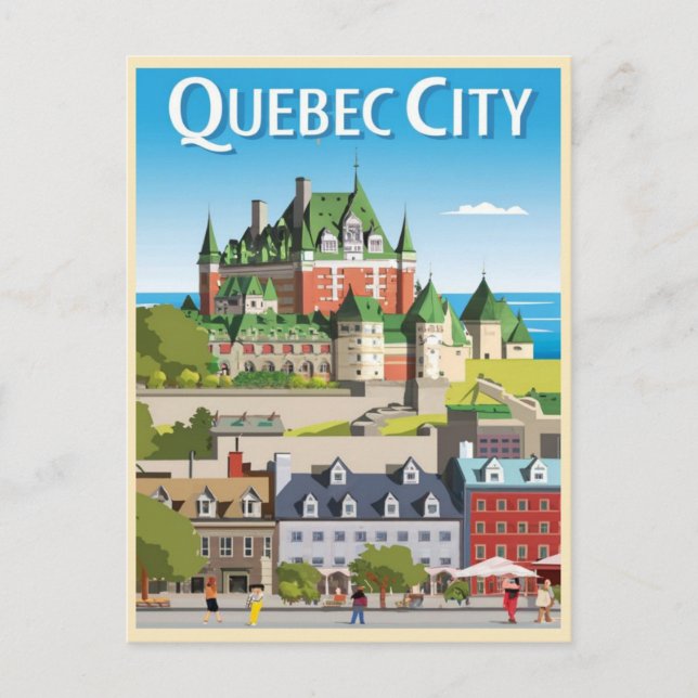 Postal Ciudad de Quebec Canadá (Anverso)
