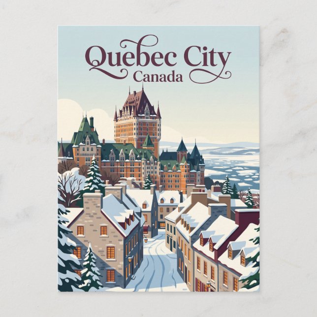 Postal Ciudad de Quebec Canadá (Anverso)