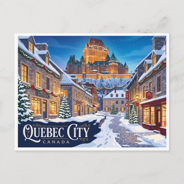 Postal Ciudad de Quebec Canadá (Anverso)