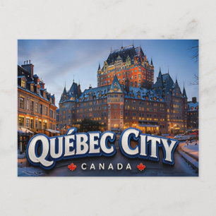 Postal Ciudad de Quebec Canadá casco antiguo patrimonio v