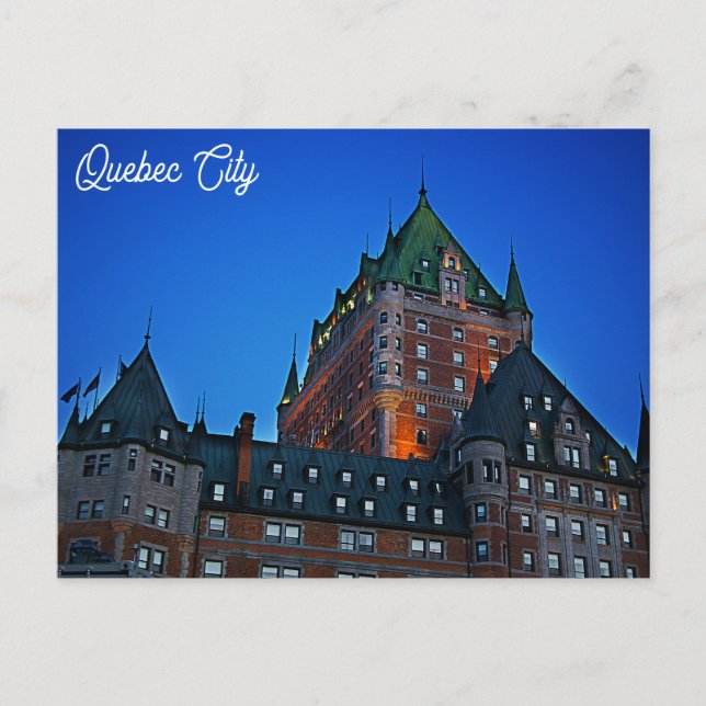 Postal Ciudad de Quebec Canadá Chateau Frontenac Foto de  (Anverso)