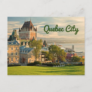 Postal Ciudad de Quebec Canadá estilizado