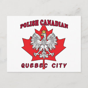 Postal Ciudad de Quebec Leaf canadiense polaco