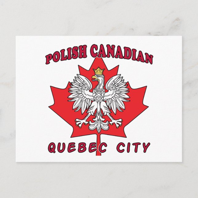 Postal Ciudad de Quebec Leaf canadiense polaco (Anverso)