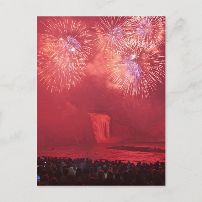 Postal Ciudad de Quebec, Quebec, Canadá. Fuegos artificia (Anverso)