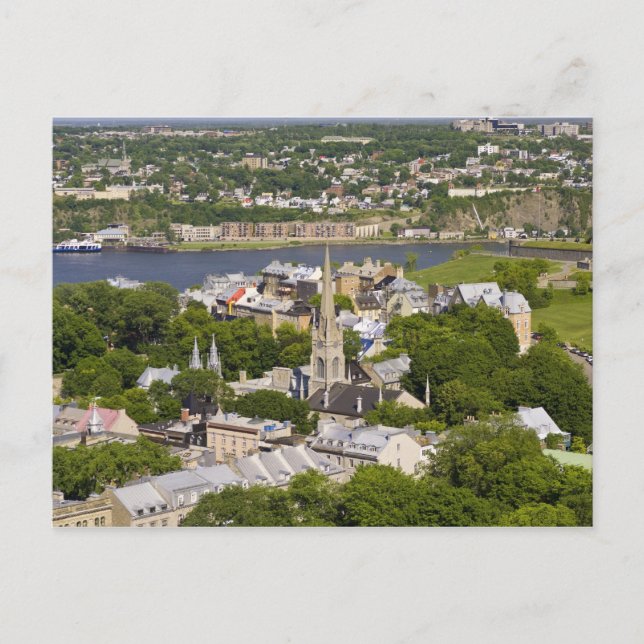 Postal Ciudad de Quebec, Quebec, Canadá. Mirando hacia ab (Anverso)