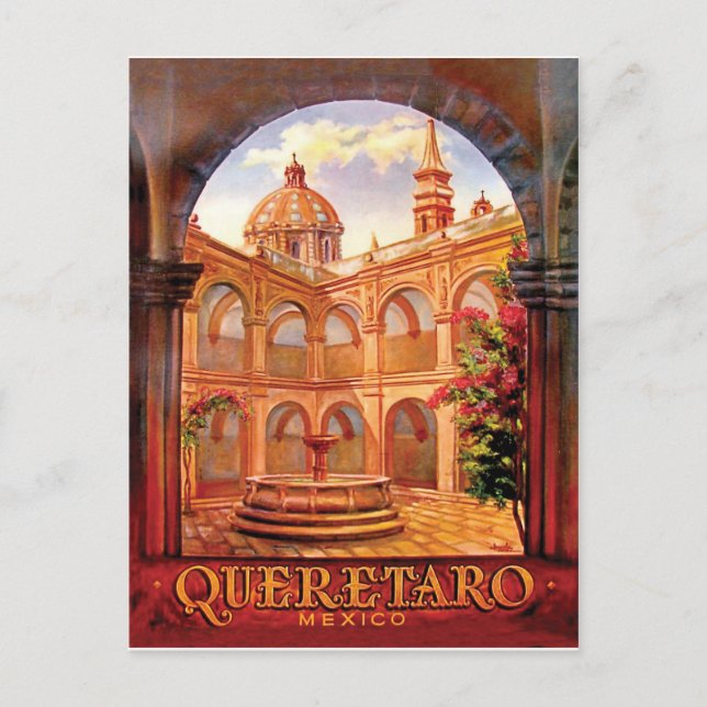 Postal ciudad de Querétaro, arquitectura, México, viajes  (Anverso)