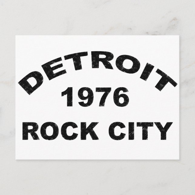 POSTAL CIUDAD DE ROCK DETROIT 1976 (Anverso)
