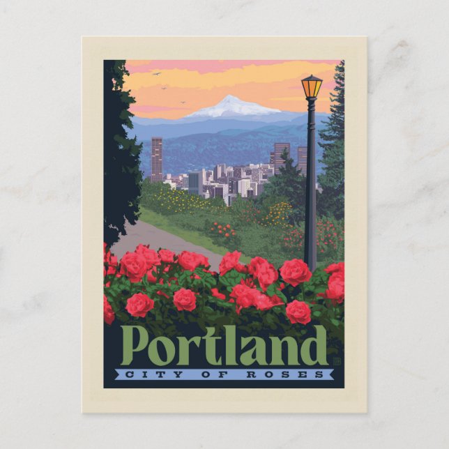 Postal Ciudad de Rosas | Portland, Oregón (Anverso)