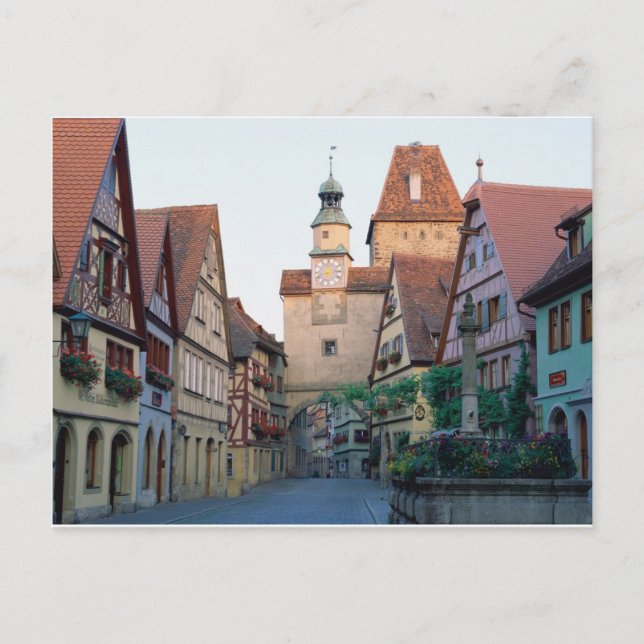 Postal Ciudad de Rothenburg, Alemania (Anverso)