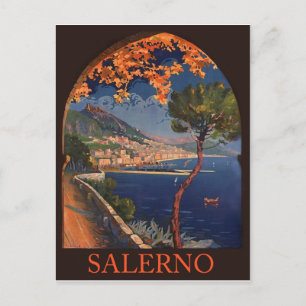 Postal Ciudad de Salerno, Riviera Italiana, Viajes Antigu