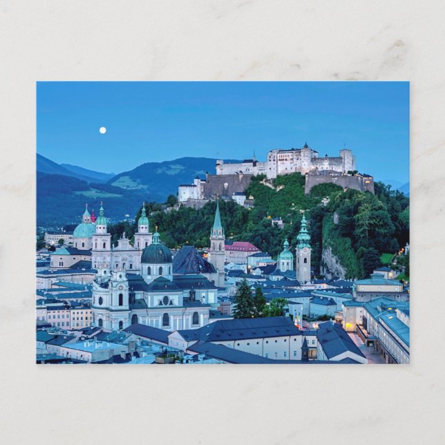 Postal Ciudad de Salzburgo, Austria (Anverso)