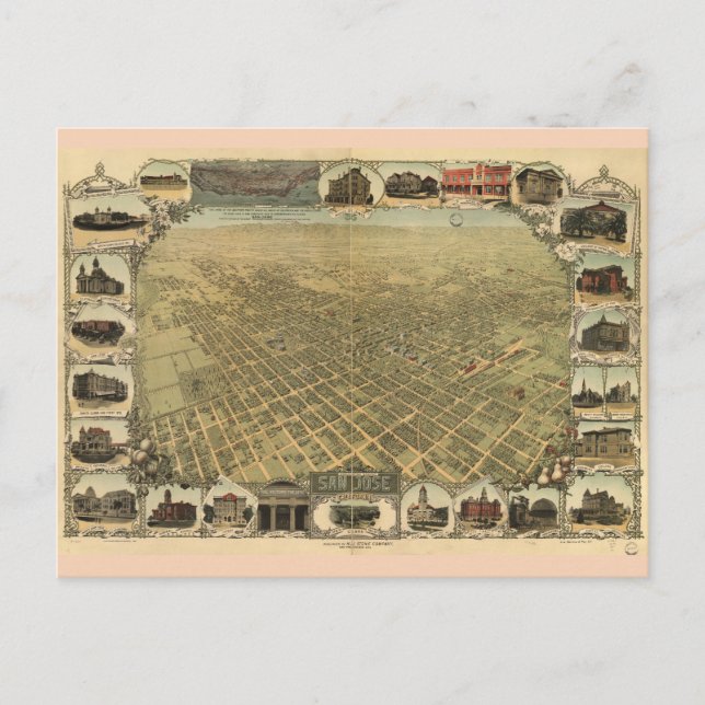 Postal Ciudad de San José California en 1901 (Anverso)