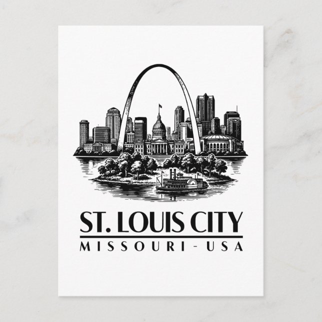 Postal Ciudad de San Luis Missouri EE. UU. (Anverso)