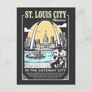 Postal Ciudad de San Luis Missouri en la Ciudad Gateway