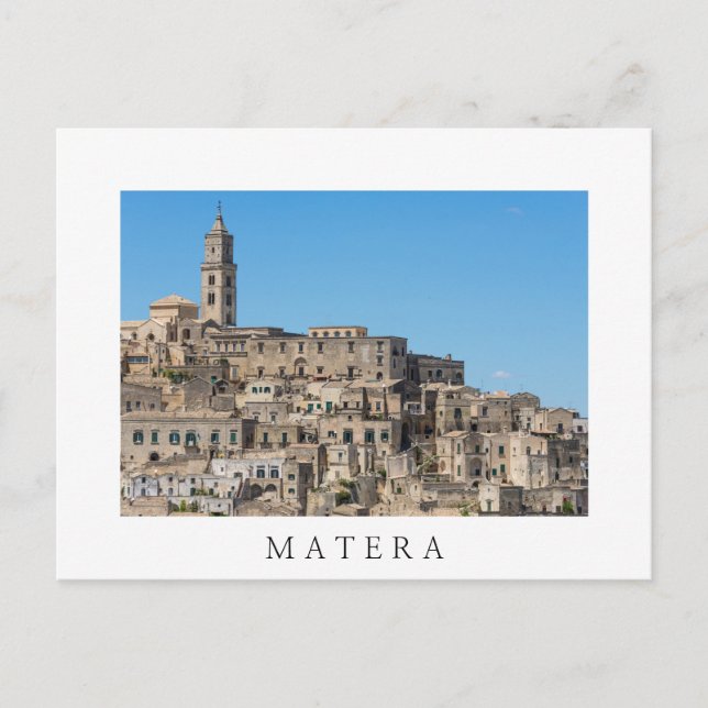 Postal Ciudad de Sassi di Matera en Italia (Anverso)