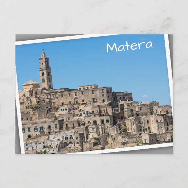 Postal Ciudad de Sassi di Matera en Italia (Anverso)
