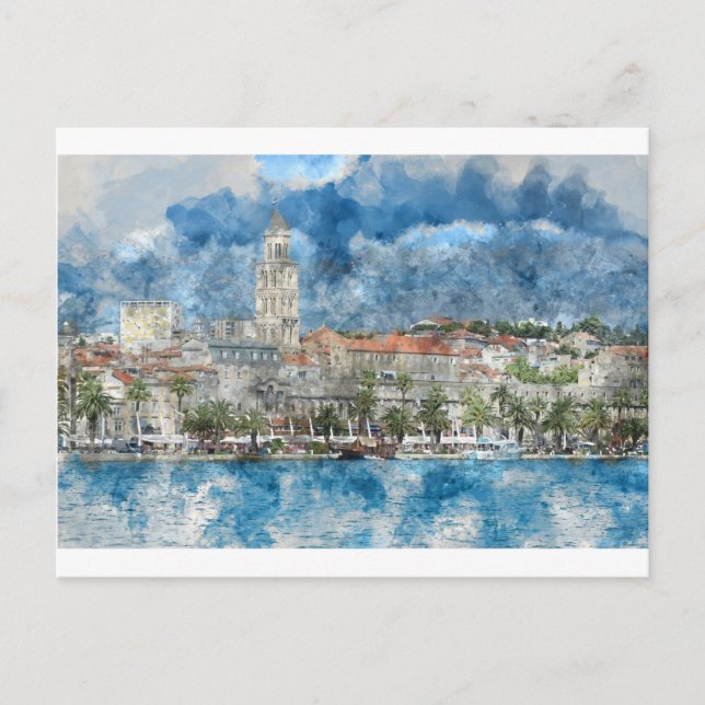 Postal Ciudad de Split en Croacia (Anverso)