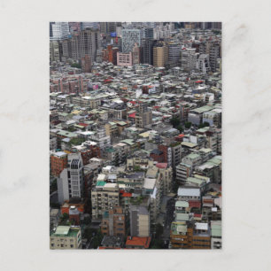 Postal Ciudad de Taipei Taiwán desde el aire
