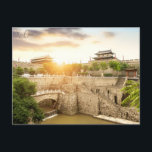 Postal Ciudad de viajes de época Xian China China RETRO c<br><div class="desc">vintage,  retro,  travel,  moderno,  acuarela,  clásico,  chino,  chino,  asia, </div>