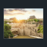 Postal Ciudad de viajes de época Xian China China RETRO c<br><div class="desc">vintage,  retro,  travel,  moderno,  acuarela,  clásico,  chino,  chino,  asia, </div>