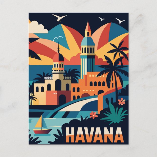 Postal Ciudad de Viajes de la Isla de la Habana Cuba (Anverso)