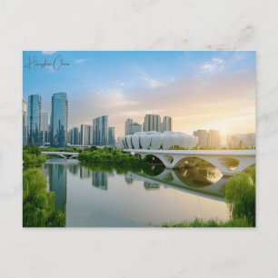 Postal Ciudad de viajes de vintage Hangzhou China Retro c