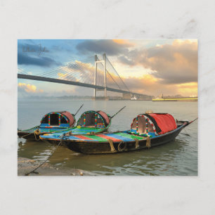 Postal Ciudad de viajes de Vintage kolkata India Calcutta