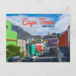 Postal Ciudad del Cabo: Casas de Bo Kaap de colores brill