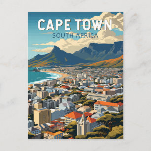 Postal Ciudad del Cabo Sudáfrica Viaje de arte